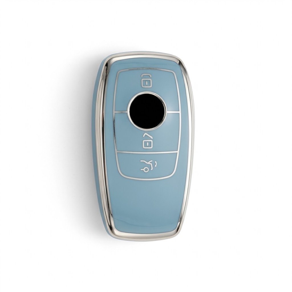 Mercedes-Benz Lüks Anahtar Kılıfı (TPU, Krom Kenarlı)