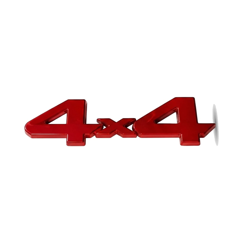 4x4 Metal Yazı Logo (Kırmızı)