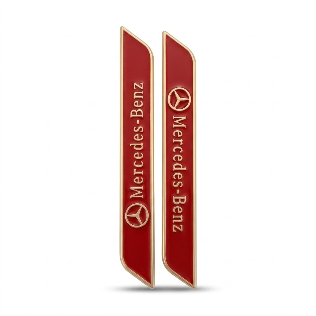Mercedes-Benz Kapı Eşiği Sticker (Kırmızı, 2'li)