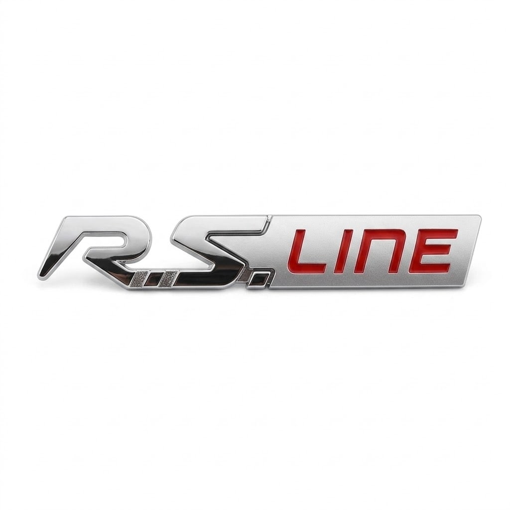RS Line Yazı Logo (Krom-Kırmızı)